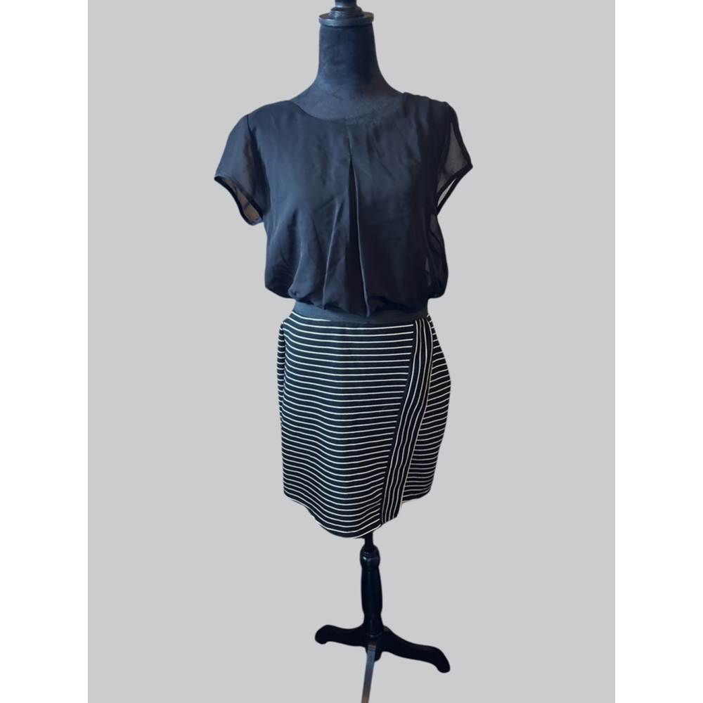 Speechless Black & White Mini Dress - Size L